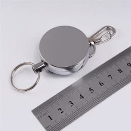 Resilience Steel Wire Rope Elastic Keychain Recoil Sporty Retractable Alarm Key Ring Anti Lost Yoyo Ski Pass ID Card