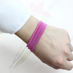 New Fashion Jewelry Women's Gift Carbon Steel Material Diameter 1.7mm Spring Screw Head Can Open Elastic Color Spring Bracelet