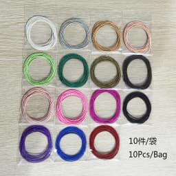 New Fashion Jewelry Women's Gift Carbon Steel Material Diameter 1.7mm Spring Screw Head Can Open Elastic Color Spring Bracelet