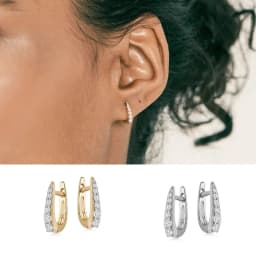 Gold Silver Color Simple Huggies Full Rainbow Zircon Hoops Earring for Women Fashion Drops Piercing Pendiente Ohrringe Jewelry