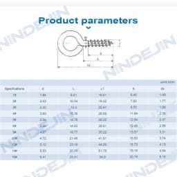 NINDEJIN 10/20/50pcs 1#-16# Screw Eye Pins Screw Eyelet Connector Zinc Plated Hook Ring DIY Making Jewelry screw eye for hammock