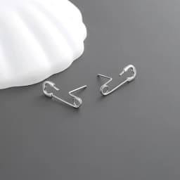 CIAXY Silver Color Irregular Pin Earrings for Men and Women Couples Personality Paper Clip Earring Gothic Jewelry Gifts