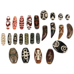 1/2pcs Prayer Mala Tibetan Mystical Dzi 3 Green Eyes Oval Agates Beads For Jewelry Making DIY Bracelet Necklace Charms Findings