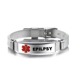 Medical Alert ID Bracelet Emergency First Aid Health Monitoring Laser Engraved Satinless Steel Adjustable Bracelet for Men Women