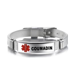 Medical Alert ID Bracelet Emergency First Aid Health Monitoring Laser Engraved Satinless Steel Adjustable Bracelet for Men Women
