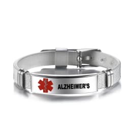 Medical Alert ID Bracelet Emergency First Aid Health Monitoring Laser Engraved Satinless Steel Adjustable Bracelet for Men Women