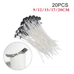 20PCS Candle Wicks Practical DIY Candle Making Cotton Candle Wick Pre-waxed Wicks Candle Making Accessories 9/12/15/17/20cm