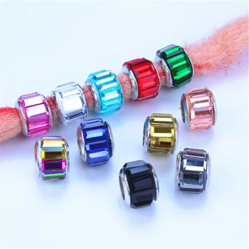 5 Pcs Hair Braid Rings Dreadlocks Beads DIY Hair Clip Cuffs Ring Plastic Colorful Hair Braiding Tool Accessories Crochet Braids