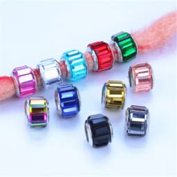 5 Pcs Hair Braid Rings Dreadlocks Beads DIY Hair Clip Cuffs Ring Plastic Colorful Hair Braiding Tool Accessories Crochet Braids