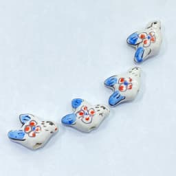 5PCS 19MM Pigeon Dove Ceramic Loose Beads DIY Jewelry Making Accessory Hand Paint Peace And Love Multicolor White Bird