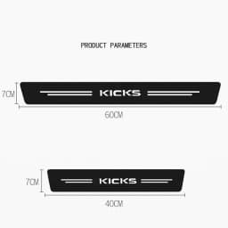 4Pcs Carbon Fiber Car Door Sill Protector Welcome Pedal Decoration Leather Stickers for Nissan Kicks P15 Auto Accessories