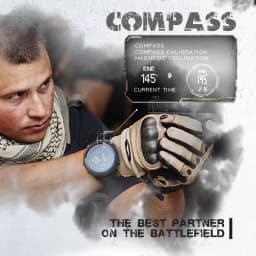 NORTH EDGE APACHE-46 Men's Digital Watch Sports Swimming Waterproof 50M Altimeter Barometer Compass World Time Wristwatch Clock