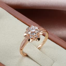 Kinel Luxury 585 Rose Gold Bride Ring For Women Fashion Natural Zircon Cute Finger Rings Romantic Birthday Gift For Girlfriend