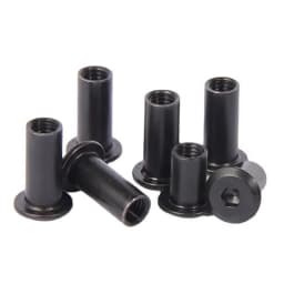 10pcs/lot M3 M4 M5 M6 M8 Black Zin Plated Large Flat Hex Hexagon Socket Head Rivet Connector Insert Joint Sleeve Cap Butt Nut