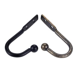 5pcs Vintage Black/Antique Bronze Hooks Wall Door Bath Coat Hook 50*23mm Hanger Kitchen Pot Bag Hanger Hooks For Hanging Towel