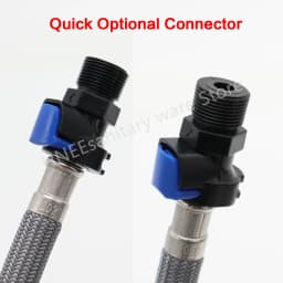 150cm/180cm/300cm F1/2 M15*1 Replacement Kitchen Faucet Hose Quick Connect Pull Out Hose Nylon Hose Tube Gray Black