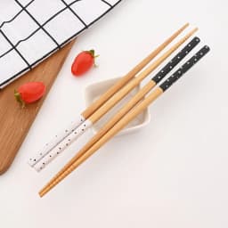 Reusable 5Pairs Set Handmade Bamboo Japanese Style Natural Wood Chopsticks Sushi Food Cat Flower Multi Color Wooden Chopsticks