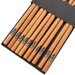 Reusable 5Pairs Set Handmade Bamboo Japanese Style Natural Wood Chopsticks Sushi Food Cat Flower Multi Color Wooden Chopsticks