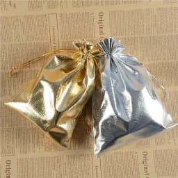 10pcs Silver/Gold Colors Gift Bag Adjustable Jewelry Packing Drawstring Velvet Bag Wedding Party Gift Cotton Bags Pouches 9 Size