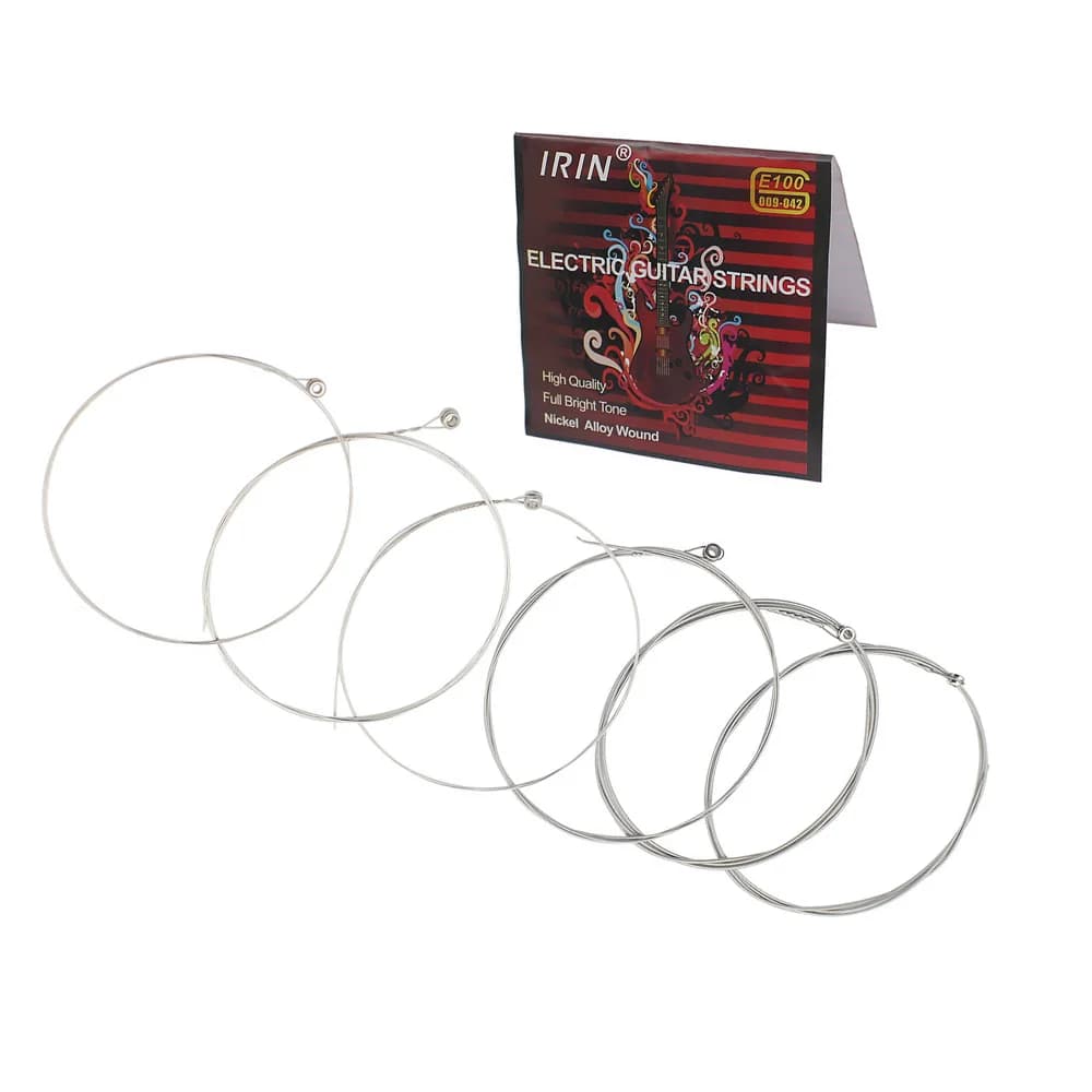 6Pcs/Set Electric Guitar Strings With Plastic Packaging E100 Premium Coated Wire Ray Guitar Instrument Replacement Accessories