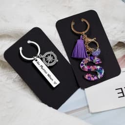 50pcs Keychain Display Cards with Self-Sealing Bags Keychain Card Hold Cardboard for Keyring Jewelry Display Packaging Wholesale