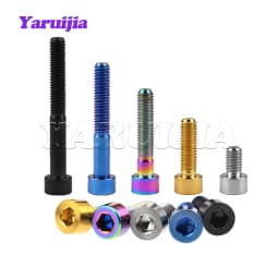 Yaruijia Titanium Bolts M5x10/12/16/18/20/23/25/30/35/40/45/50/55/60mm Allen Key for Bicycle Stem Seatpost Bike Parts