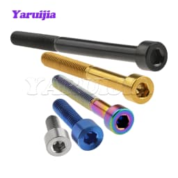 Yaruijia Titanium Bolts M5x10/12/16/18/20/23/25/30/35/40/45/50/55/60mm Allen Key for Bicycle Stem Seatpost Bike Parts