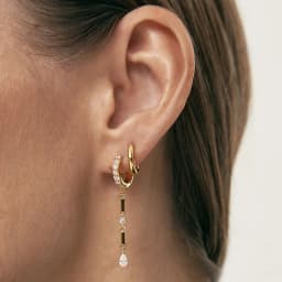 925 Sterling Silver Ear Needle Crystal Zircon Tassel Pendant Hoop Earrings Retro Small Fragrance Style High Jewelry Women Gifts
