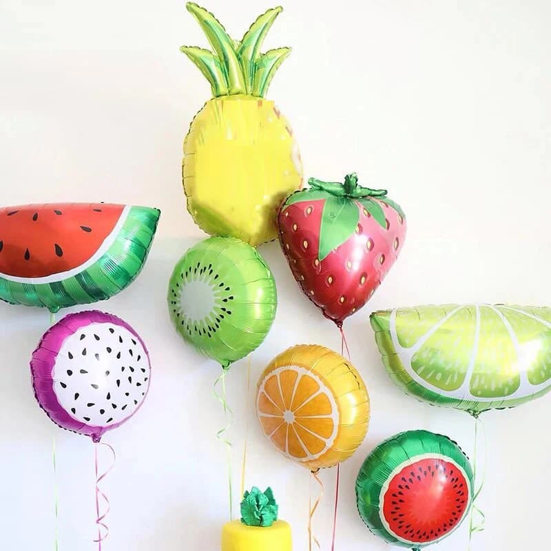 Cartoon Fruit Watermelon Pineapple Orange Birthday Balloons Wedding Holiday Festival Party Decoration Foil Balloon