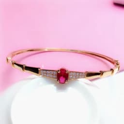 585 purple gold plated 14K rose gold inlaid crystal ruby bracelet for women charm light luxury wedding party fashion jewelry