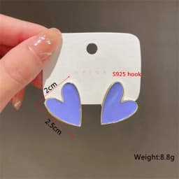 New Fashion Enamel Women Dangle Earrings Korean Flower Drop Geometric Statement Earrings for Female Wedding Ear Jewelry Aretes
