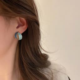 New Fashion Enamel Women Dangle Earrings Korean Flower Drop Geometric Statement Earrings for Female Wedding Ear Jewelry Aretes