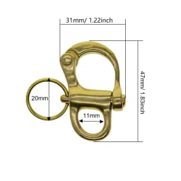 solid brass sweden nautical snap pull lock carabiner hook shackle connector leather craft DIY Keychains keyring FOB