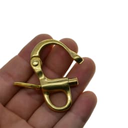 solid brass sweden nautical snap pull lock carabiner hook shackle connector leather craft DIY Keychains keyring FOB