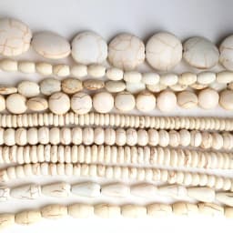 Teardrop Oval Rice Beads White Turquoises Howlite Beads for Jewelry Bracelet Making DIY Accessories Spacer 15inche