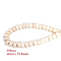 Teardrop Oval Rice Beads White Turquoises Howlite Beads for Jewelry Bracelet Making DIY Accessories Spacer 15inche