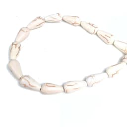 Teardrop Oval Rice Beads White Turquoises Howlite Beads for Jewelry Bracelet Making DIY Accessories Spacer 15inche