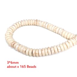 Teardrop Oval Rice Beads White Turquoises Howlite Beads for Jewelry Bracelet Making DIY Accessories Spacer 15inche