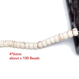 Teardrop Oval Rice Beads White Turquoises Howlite Beads for Jewelry Bracelet Making DIY Accessories Spacer 15inche
