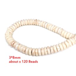 Teardrop Oval Rice Beads White Turquoises Howlite Beads for Jewelry Bracelet Making DIY Accessories Spacer 15inche