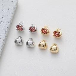 2PCS Design Pomegranate Shape Pendant Bracelet with Zircon DIY Necklace Brass Handmade 14k Gold Plated Accessories