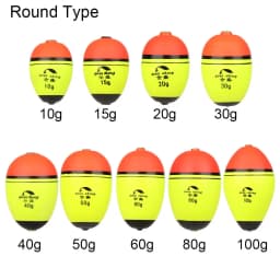 EVA Sea Rock Long/oval Buoyancy Cat Fish Bobber Eva Foam Ball Boia Night Fishing Float Plastic 8/10/15/20/30/40/50/60/80/100g