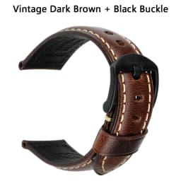 Luxury Italian Full Grain Leather Watch Band Men's Vintage Watch Strap With Butterfly Buckle Smart Watchband For Panerai