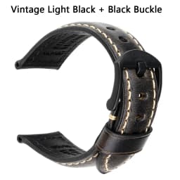 Luxury Italian Full Grain Leather Watch Band Men's Vintage Watch Strap With Butterfly Buckle Smart Watchband For Panerai