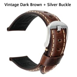 Luxury Italian Full Grain Leather Watch Band Men's Vintage Watch Strap With Butterfly Buckle Smart Watchband For Panerai