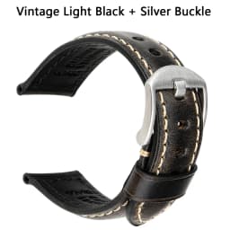 Luxury Italian Full Grain Leather Watch Band Men's Vintage Watch Strap With Butterfly Buckle Smart Watchband For Panerai