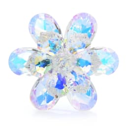 Wuli&baby Shining Glass Flower Brooches For Women 14-color Beauty Office Party Brooch Pin New Year Gifts