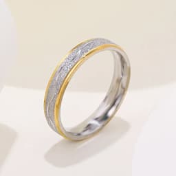 4mm Couple Lover Engagement Rings for Women Men Stainless Steel Ring with Zircon Korean Style Jewelry for Wedding WC033
