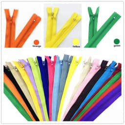 5Pcs 10Cm-60Cm (4Inch-24 Inch) Nylon Coil Zippers Suitable For Clothing (20 Colors)
