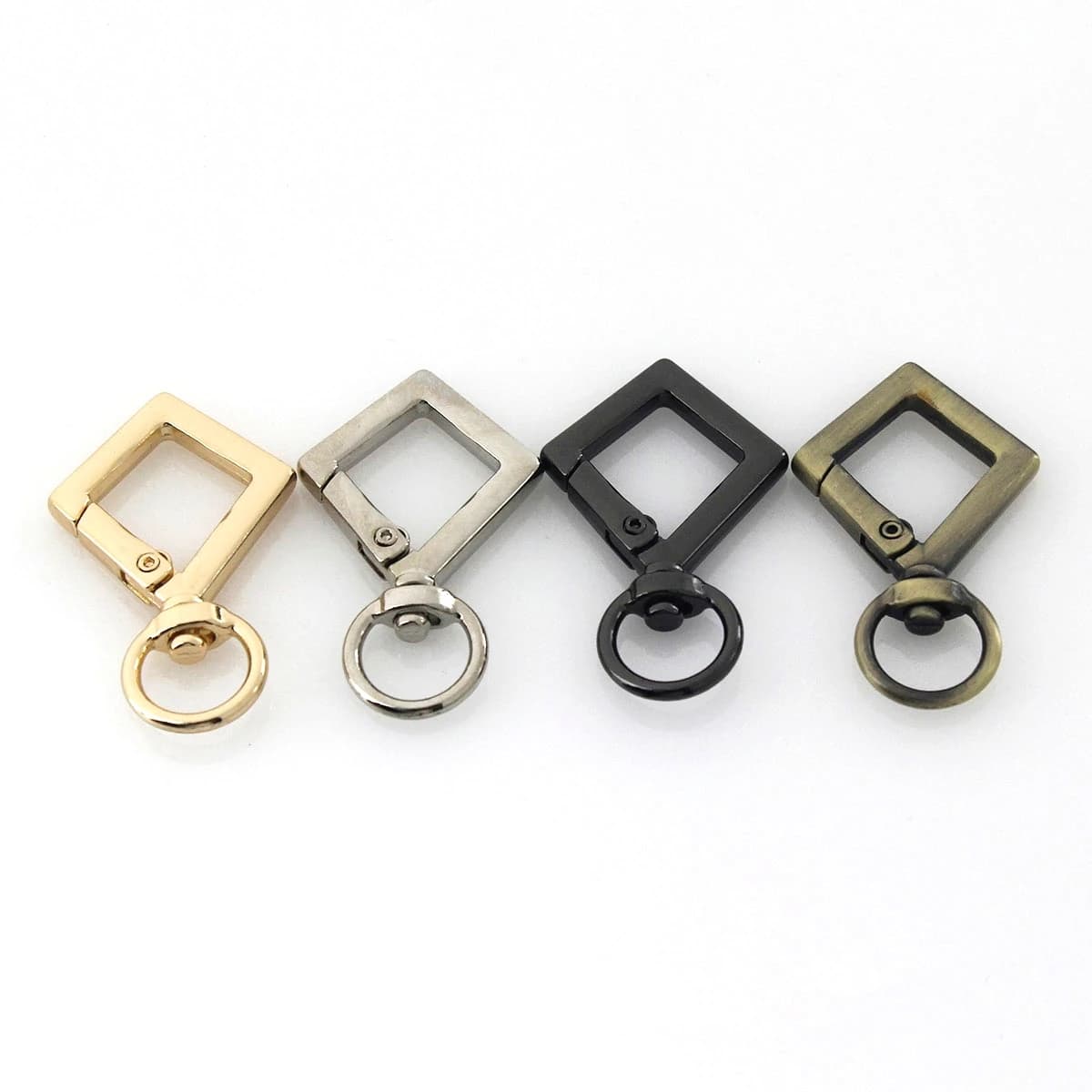 1pcs Metal Square Snap Hook Fashion Mini Clasps Clips for Webbing Leather Craft Bag Strap Belt Garment Luggage DIY Accessory